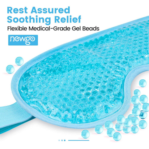 NEWGO Cooling Eye Mask for Puffy Eyes - Cold Eye Mask Eye Ice Pack for Relief from Tension and Stress