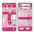 Nail Care Kit Manicure Grooming Set with Travel Case, Yougai 18 Piece (Pink)
