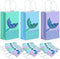 Zonon Mermaid Treats Goodie Candy Bags Set, Princess Theme Party Gift Paper Bags for Birthday Pool Party Favors (18 Pcs)
