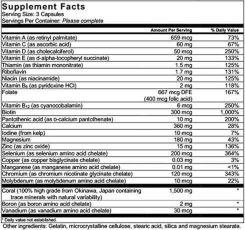 Coral Calcium Supplement 1500mg, 90 Capsules, Developed by Bob Barefoot, Supports Overall Health & PH Levels