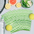 KTHONIOMANTE 200PCS 2 Pack, 4.5x8 Inch Green & White Stripe Guest Napkins, Ply Disposable Paper Striped Dinner Hand