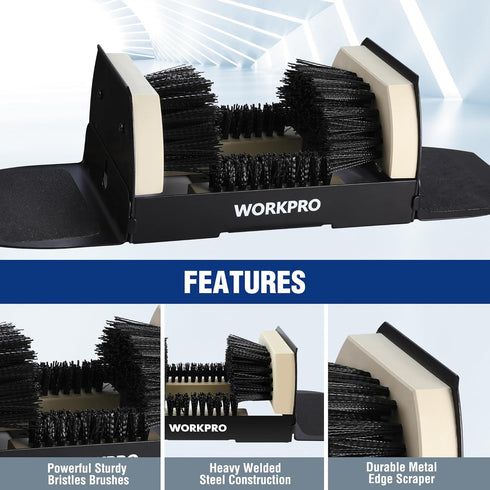WORKPRO Boot Brush Scraper Outdoor, Shoe Cleaner Brush, Boot Scrubber, Heavy Duty Boot Cleaning Brush, Extra Wide