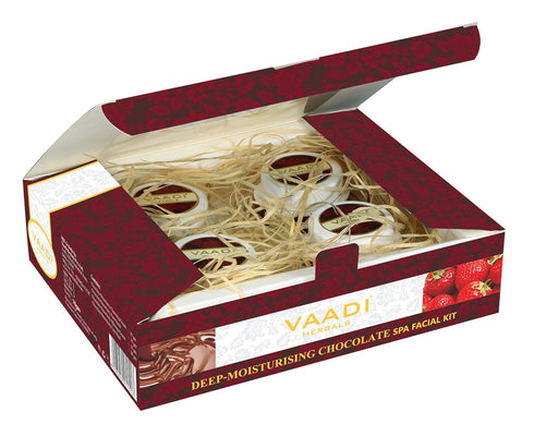 Vaadi Herbals Facial Kit, Chocolate and Strawberry, 70 Grams, All Natural, Suitable for All Skin Types