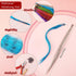 Xinnun 52 Pcs Colored Hair Feathers Extension Kit,Long Rainbow Synthetic Hair Feather False Hair Extension with 200 Pcs Silicone Lined Micro Ring, Crochet Hook, Hair Extension Remover Plier for Women