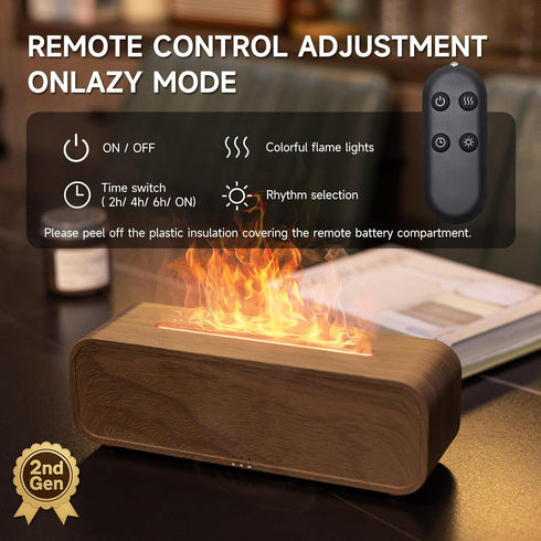 Humidifier,7 TMEHM Sound Reactive Flame Air Diffuser Colors Aromatherapy Essential Oil Diffuser,Ultrasonic Aroma