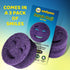 Scrub Moji Scrubbing Sponge Set of 3, Purple, Temperature-Responsive Foam, Stain and Odor-Resistant