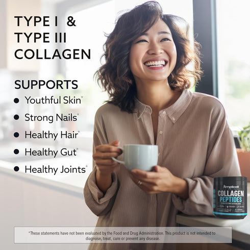 Multi Collagen Peptides Powder - Hydrolyzed Collagen Supplements for Hair, Skin, Nails & Joint - 41 Servings
