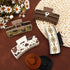 Western Leather Hair Claw Clips, Sunflower Floral Square Claw Clips for Hairstyling, Cowhide Accessories
