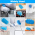 Ceiling Fan Duster with Extension Pole, Microfiber Cleaner for High Ceiling, Furniture, Blinds (1, Blue)