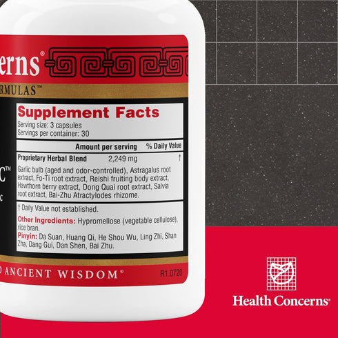 Health Concerns Astra Garlic - Blood Health Support Supplement - 90 Capsules