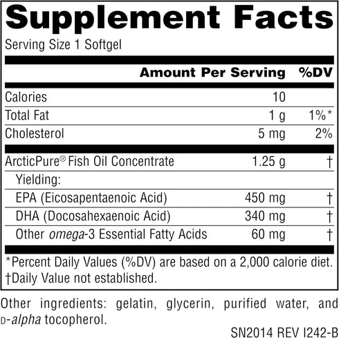Source Naturals ArcticPure Ultra Potency Omega-3 Fish Oil 850 mg - 120 Softgels