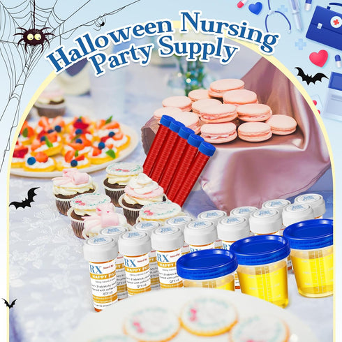 RimCereal 96 8 4oz 15 ml Pcs Graduation Nursing Party Supply, Dram Empty Pill Bottles Push Down and Turn Pill Cases