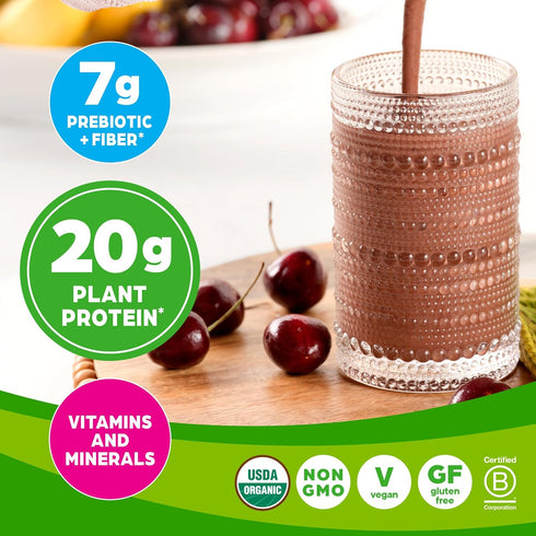 Orgain Organic Meal Replacement Protein Powder, Creamy Chocolate Fudge, 20g Plant-Based Protein, 2.01lb