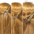 Parcelona French Twist n Clip Hair Barrette - Flower, Bow, and Chain 4" Non Slip Hair Accessories