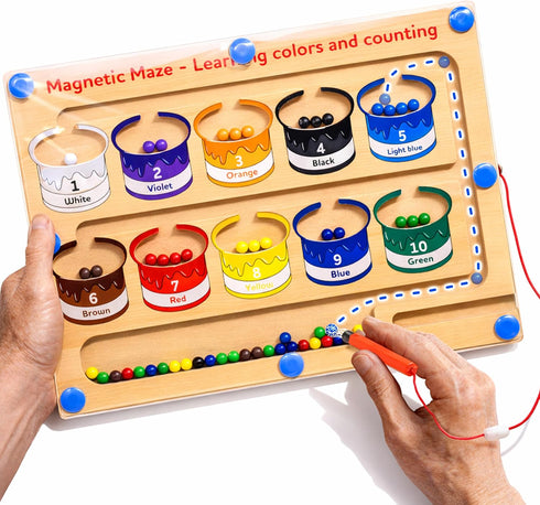 PHIELEY Dementia Activities for Seniors, Cognitive Games for Elderly, Magnetic Color & Number