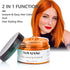 Orange Hair Dye Wax Temporary Color Pomade 4.23 oz, Natural Instant Hair Styling Clay for Halloween, Cosplay, Party