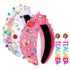 Teacher Headbands for Women, Pencil Printed Wide Knotted Headbands, Back To School Hair Accessory Gifts (Pattern C)