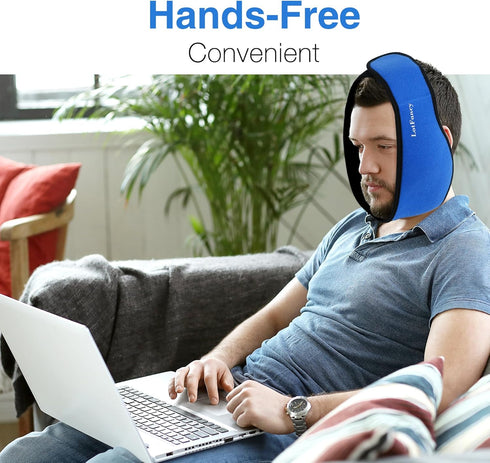 LotFancy Face Ice Pack Wrap with 4 Reusable Hot Cold Therapy Gel Packs for TMJ, Wisdom Teeth, and Facial Surgery Pain