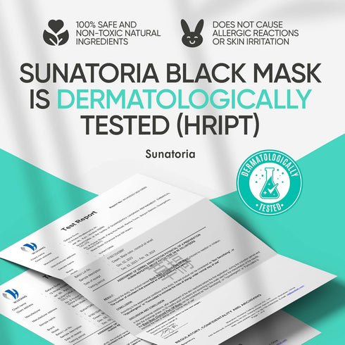 SUNATORIA Blackhead Remover Mask - Activated Charcoal Peel Off Face Mask for Deep Pore Cleaning and Blackhead Removal