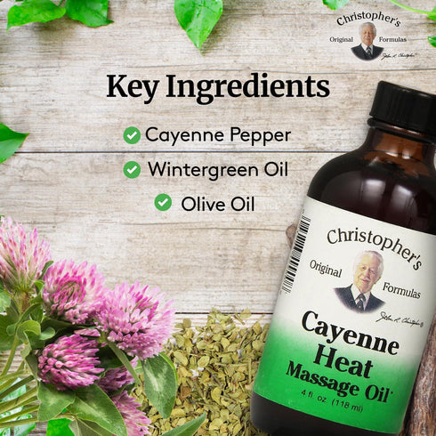 Christopher's Original Formulas Cayenne Heat Massage Oil, 4 Fluid Ounce