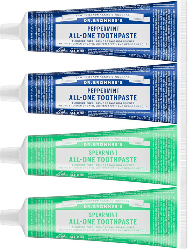 Dr. Bronners - All-One Toothpaste Variety Pack - Peppermint & Spearmint, 70%