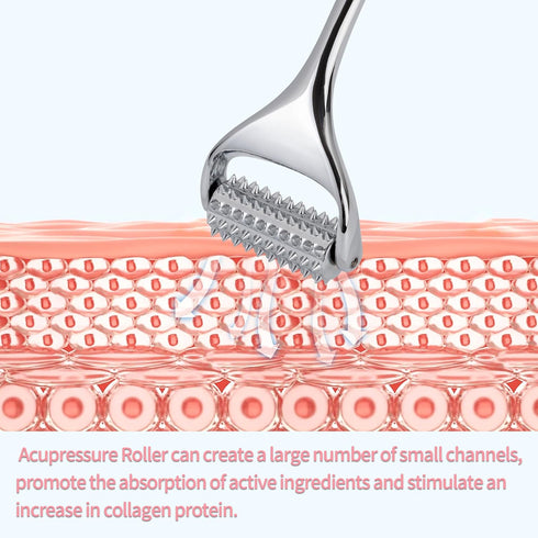 SOOTHESOUL Acupuncture Massage Roller, Trigger Points Massage Tool, Silver Pain Relief & Stress Relaxing Massager for