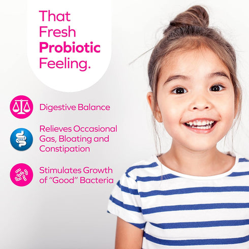 Florajen Kids Probiotics, Daily Gut Health & Immune Support Supplement, 60 Capsules for Constipation and Bloating Relief