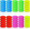 Uiifan 50 Pcs Plastic Dish Scrubbers, Nylon Round Scrubber Scouring Pad for Kitchen Cleaning, 5 Colors