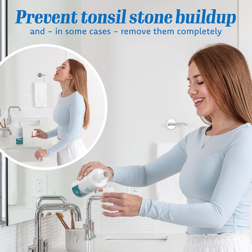Everest Mouth Wash & Tonsil Stone Remover, Natural Oral Rinse Liquid to Soothe Tonsils, Fight Bad Breath, Spearmint (1)