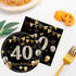 MMOONN 40th Napkins,40th 20 Birthday Party Paper Plates and Themed Birthday Anniversary Party Decorations Dinnerware