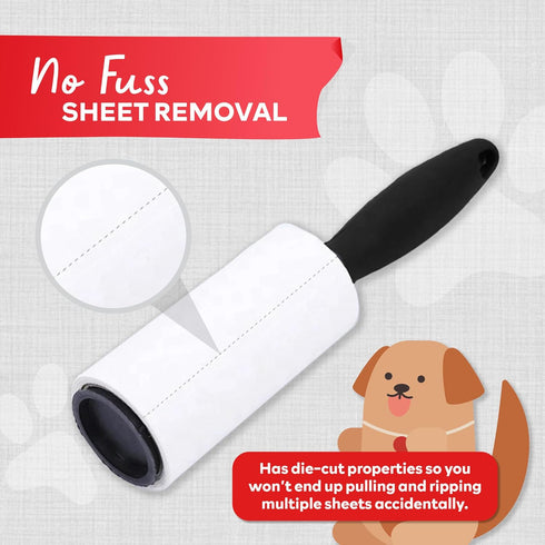 XFasten Pet Hair Lint Rollers, Extra Sticky, 180 Sheets, 2 Lint Roller Refills, Pet Hair Removal Tool