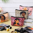 24 Pcs Black Woman Makeup Bag, African American Toiletry Bag, Zipper Cosmetic Pouch, Inspirational Gifts