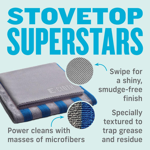 E-Cloth Range & Stovetop Microfiber Cloth, Standard Packaging, Cleaning & Polishing Set