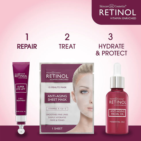 Retinol Gold Peel-Off Mask - Tightens, Lifts, Soothes & Hydrates Skin - Real Gold & Flower Extracts Nourish