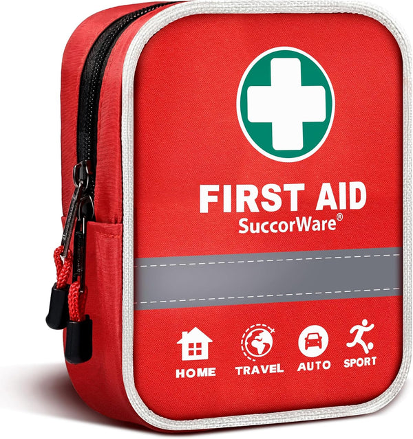 130 Pieces First Aid Kit - Hospital Grade Medical Supplies for Home, Outdoors, Office, Car, Travel, Camping