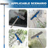 60.6" Professional Window Squeegee - 2 in 1 Cleaner with Long Stainless Steel Handle, Chenille for High Window Cleaning