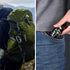 Keychain Pill Container, Waterproof Portable Aluminum Travel Pill Box with Carabiner for Medication - Black