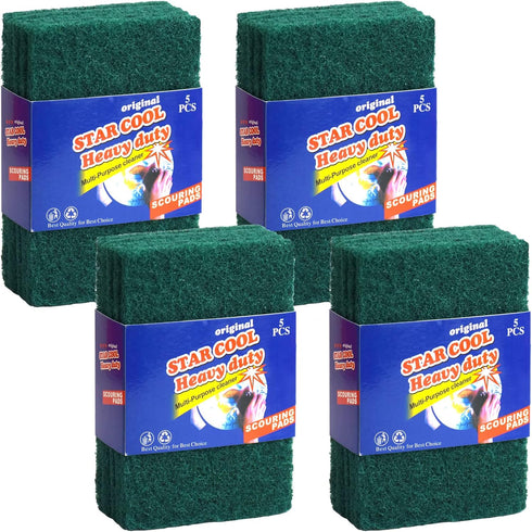 Heavy Duty Scrub Sponge - Scratch Free Dual-Sided Dishwashing Sponge for Kitchen, Sink, Bathtub, 20PCS