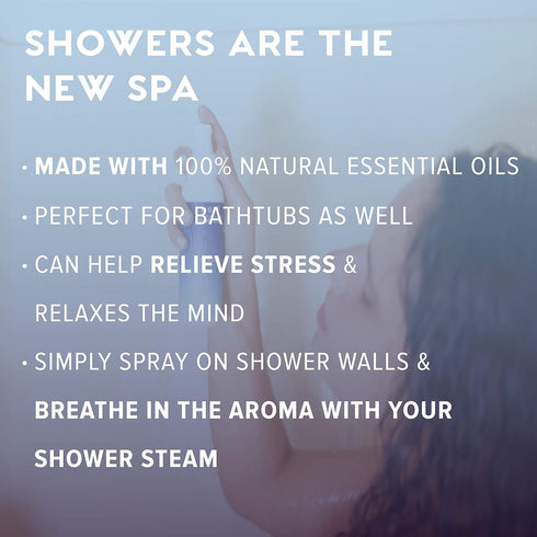 MOXE Shower Mist, Spa Steam Spray with Natural Essential Oils for Tension Relief (Dream, 4 Fl Oz)