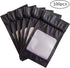 HANSER 100 Pieces Smell Proof Mylar Resealable Foil Pouch Bags, 4.8x8.2 Inches, Matte Black
