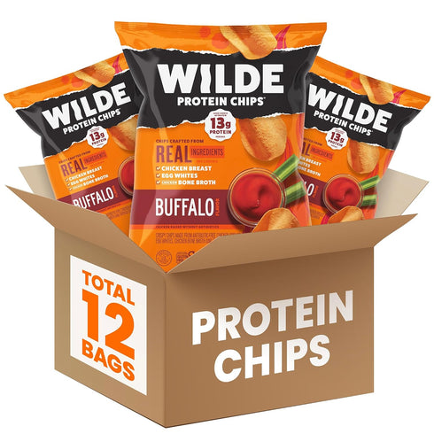 WILDE Chips, High Protein Snacks for Adults, Keto Chips, Gluten Free, Low