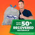 Hefty Ultra Strong 13 Gallon Trash Bags, Gray, Clean Burst, 80 Count, Made with 50% Recovered Materials