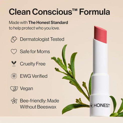 Honest Beauty Moisturizing Vegan Tinted Lip Balm, Antioxidant-rich Acai Extracts, Paraben Free