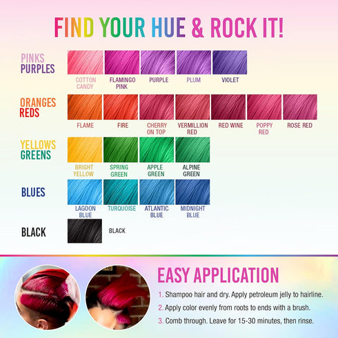 Punky Flamingo Pink Semi-Permanent Hair Color, 3.5 oz, Conditioning Vegan Hair Dye, Non-Damaging Formula