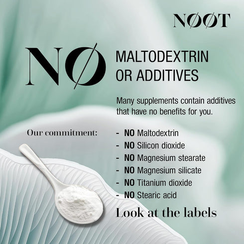 Immunity 60 NOOT Mushroom Complex, Organic Lions Mane Mushroom Supplement - Nootropic Adaptogenic Vegan Brain