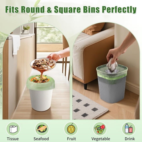 Lythor 2.6 10L, 150 Count Upgraded Thickness Compostable Trash Bags, Gallon / - Maximum Strength, Leakproof & Tough