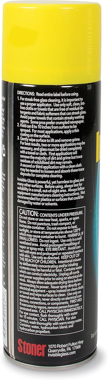 Invisible Glass 91164-6PK, 19-Ounce Premium Glass Cleaner for Auto and Home, Streak-Free Shine, Pack of 6
