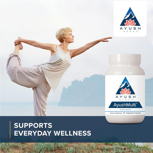 Ayush Herbs Multi - All-Natural High Antioxidant Multivitamin for Women and Men, Daily Vitamins for Adults, Active B