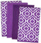 DII Cleaning Collection Multi-Purpose Microfiber Dishtowel Set, Eggplant Lattice