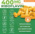Vitamin B2 Riboflavin 400mg - Energy, Skin & Cellular Health Supplement - 90 Count 2-Pack, Non-GMO